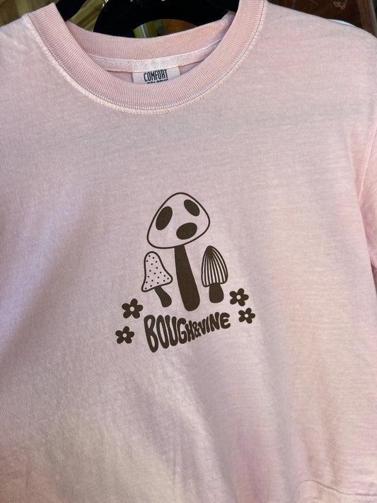 Mushroom Print Crop Tee