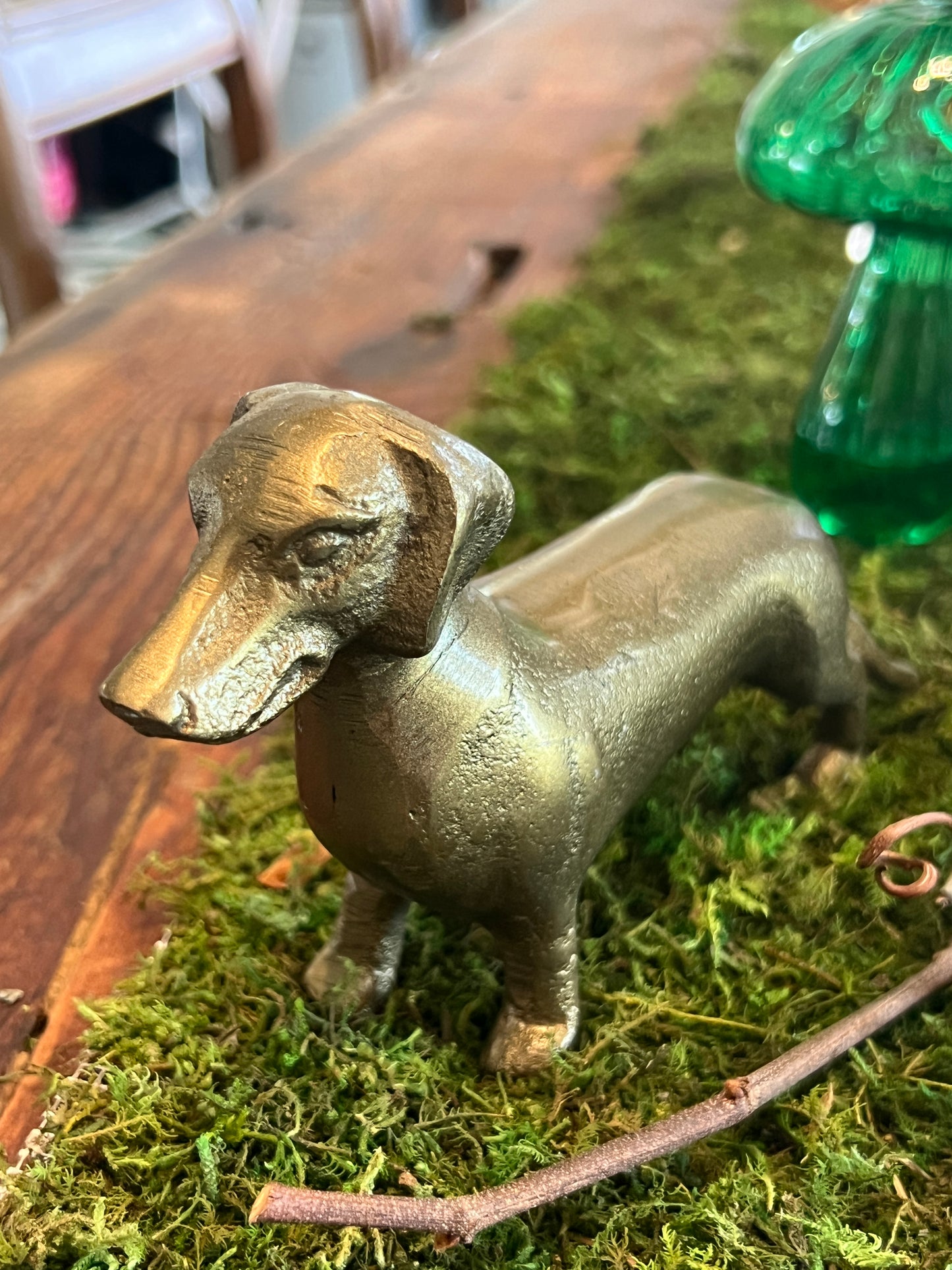 Brass Dachshund Figurine