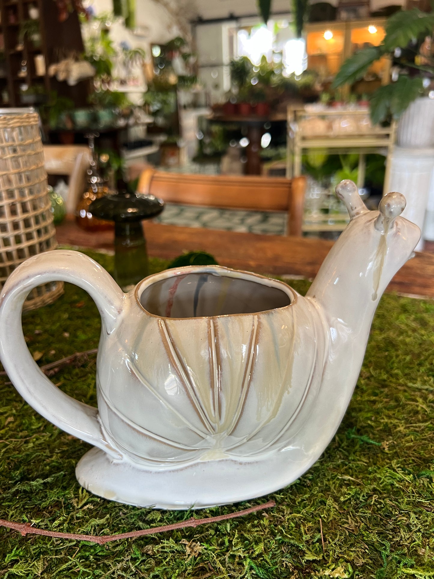 Ceramic Snail Watering Pitcher